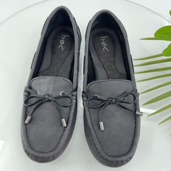 Born BOC Women's Carolann Loafer Sz7 Flat Slip On Boat Shoe Moc Toe Black Vegan - Picture 7 of 13